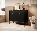 Dressoir mat zwart 104x39x83 cm goud hotel chique, Huis en Inrichting, Verzenden, Nieuw, 25 tot 50 cm, 100 tot 150 cm