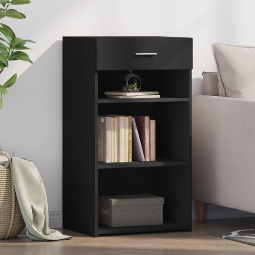 vidaXL Dressoir 50x42,5x93 cm bewerkt hout zwart, Huis en Inrichting, Kasten | Dressoirs, Nieuw, Verzenden