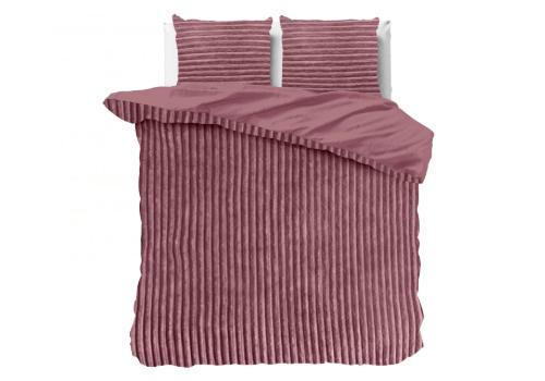 Rib Teddy Oud Roze - 140 x 200/220, Huis en Inrichting, Slaapkamer | Beddengoed