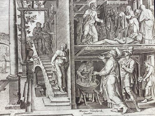 Maarten van Heemskerck (1498-1574), after - St Peter healing, Antiek en Kunst, Antiek | Overige Antiek