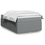 vidaXL Boxspring met matras stof lichtgrijs 120x200 cm, Huis en Inrichting, Slaapkamer | Bedden, Verzenden, Nieuw