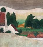 Emmanuel Meuris ( 1894-1969 ) Attrib.to - “ La ferme sur la, Antiek en Kunst