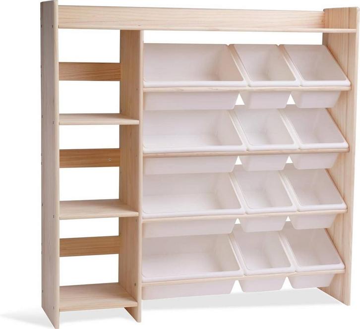 Premium Massief Houten Montessori Speelgoedkastmet 9, Huis en Inrichting, Kasten | Overige, Zo goed als nieuw, Verzenden