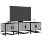 vidaXL Tv-meubel 150x35x41 cm bewerkt hout metaal grijs, Huis en Inrichting, Kasten |Televisiemeubels, Verzenden, Nieuw