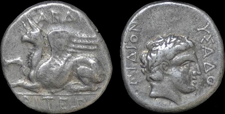 365-345bc Thracia Abdera Ar stater magistrate Dyonysades..., Postzegels en Munten, Munten en Bankbiljetten | Verzamelingen, Verzenden