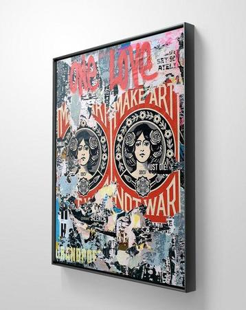lasveguix (1986) - OBEY Make Art Not War, Antiquités & Art, Art | Peinture | Moderne