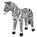 vidaXL Speelgoedzebra staand XXL pluche zwart en wit, Kinderen en Baby's, Speelgoed | Knuffels en Pluche, Verzenden, Nieuw