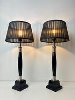 Tafellamp - Aluminium - Twee Empire stijl tafellampen