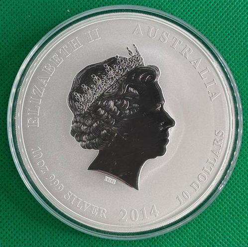 Australië. 10 Dollars 2014 Year of the Horse 10 Oz .999, Postzegels en Munten, Munten | Europa | Niet-Euromunten