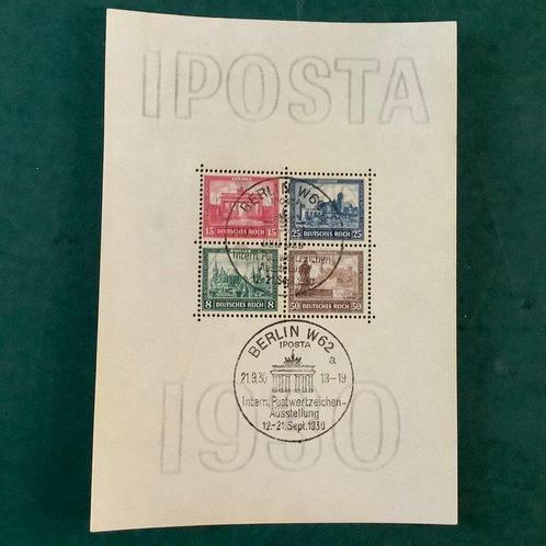 Duitse Rijk 1930 - iPOSTA-blok met het annuleren van de, Postzegels en Munten, Postzegels | Europa | Duitsland