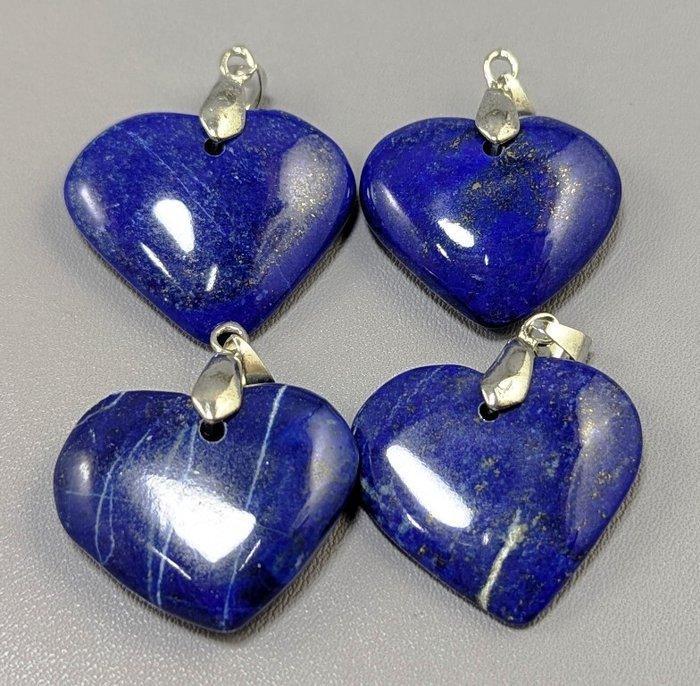 Lapis Lazuli edelsteen Hartpendels - Hoogte: 31 mm -, Verzamelen, Mineralen en Fossielen