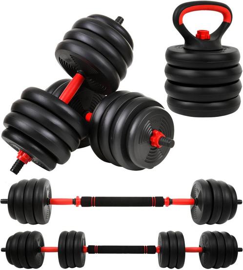 Halterset - Dumbbellset - 40 kg verstelbaar met kettlebell, Sports & Fitness, Équipement de fitness, Enlèvement ou Envoi