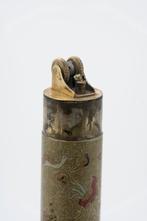 Desconocido - Rare XXL Indian Brass Lighter – Hand-Etched, Nieuw