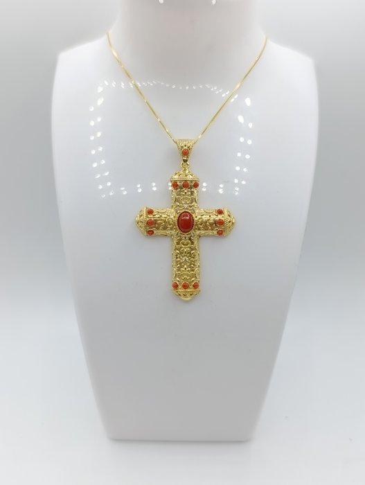 Sans prix de réserve - Collier ras du cou Argent, Corallo, Bijoux, Sacs & Beauté, Bijoux anciens