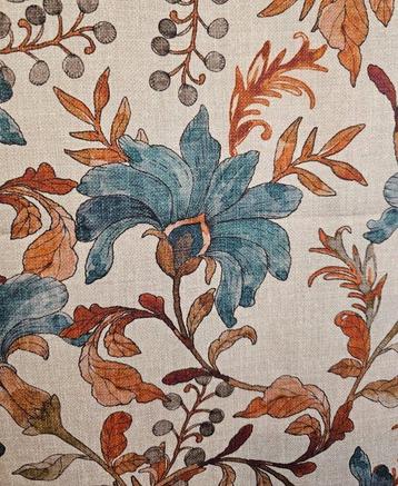 Exclusieve Art Nouveau bloemen satijn katoenweefsel met