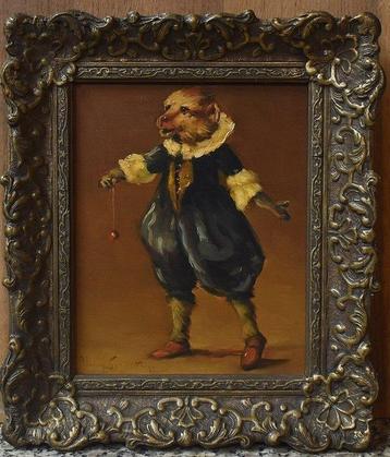 Henry Schouten (1857-1927) - Dancing monkey with a yo-yo.