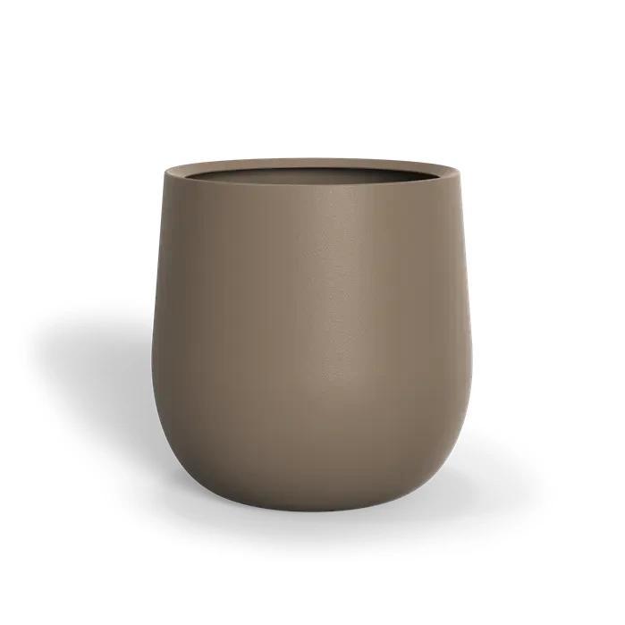Polyester plantenbak Lora Ø80x80cm - Met bodem, Tuin en Terras, Bloembakken en Plantenbakken, 60 cm of meer, 60 tot 100 cm, Tuin