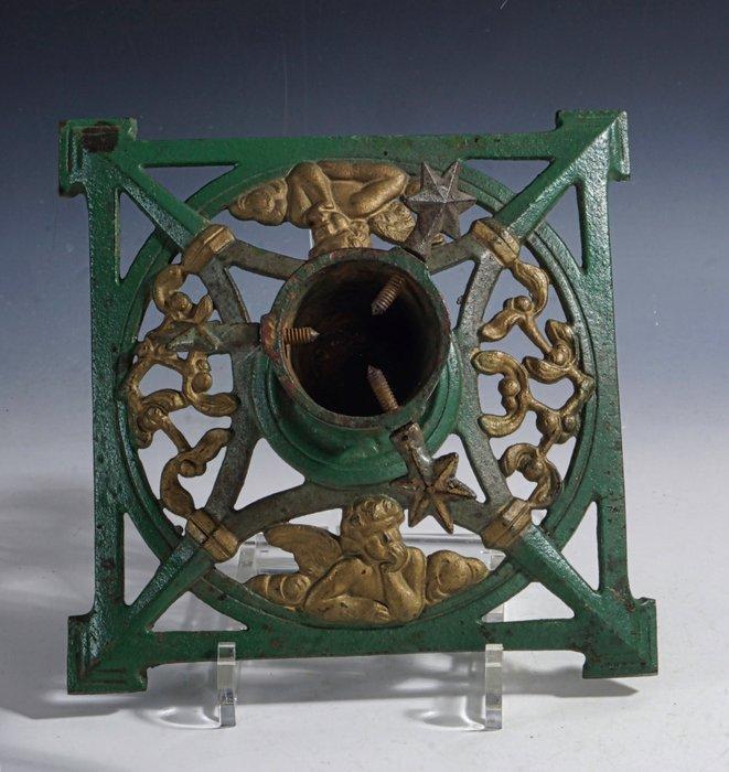 Standaard - Gietijzeren standaard met cherubijnen, sterren, Antiek en Kunst, Kunst | Designobjecten