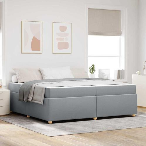 vidaXL Bedframe met matras met matras Lichtgrijs 200 x 200, Huis en Inrichting, Slaapkamer | Bedden, Nieuw, Verzenden