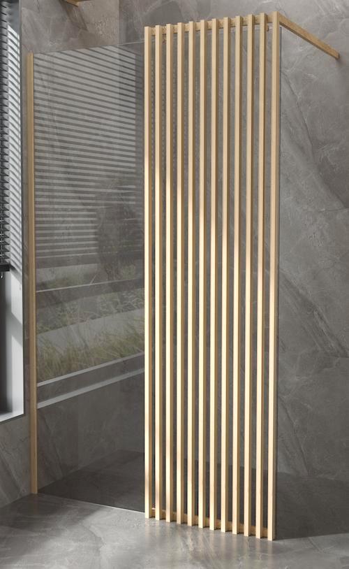 SALE - Elin 90 x 200 - Houtlook - Inloopdouche -, Doe-het-zelf en Bouw, Sanitair, Nieuw, Ophalen of Verzenden