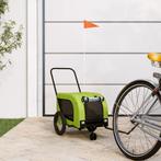 vidaXL Hondenfietstrailer oxford stof en ijzer groen en, Verzenden, Nieuw
