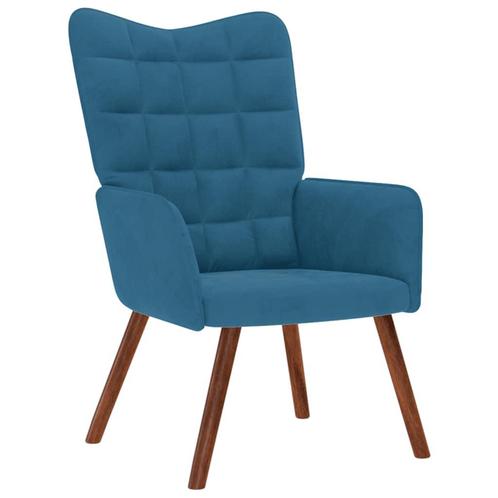 vidaXL Relaxstoel fluweel blauw, Huis en Inrichting, Fauteuils, Nieuw, Verzenden