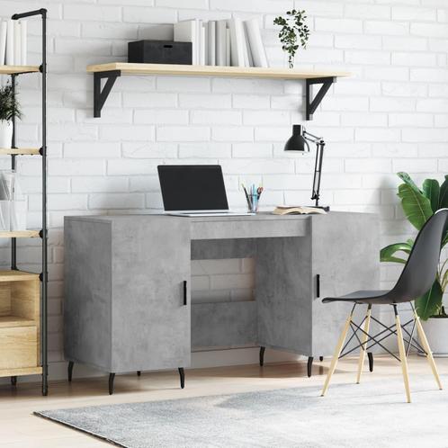 vidaXL Bureau 140x50x75 cm bewerkt hout betongrijs, Huis en Inrichting, Bureaus, Nieuw, Verzenden