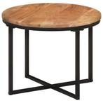 vidaXL Table basse 45x45x35 cm bois massif acacia et fer, Maison & Meubles, Verzenden, Neuf