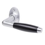 Retro Deurklink Klassiek in mat nikkel met ovale rozetten, Ophalen of Verzenden, Nieuw, Koper of Messing, Klink of Kruk