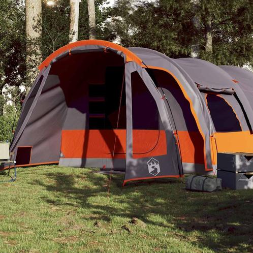 vidaXL Tunneltent 8-persoons waterdicht grijs, Caravans en Kamperen, Tenten, Nieuw, Verzenden