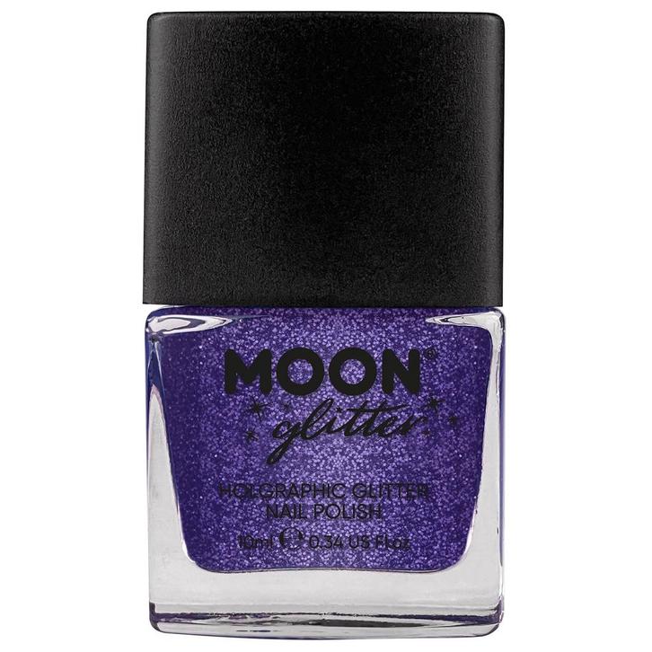 Moon Glitter Holographic Nail Polish Purple 14ml, Hobby en Vrije tijd, Feestartikelen, Nieuw, Verzenden