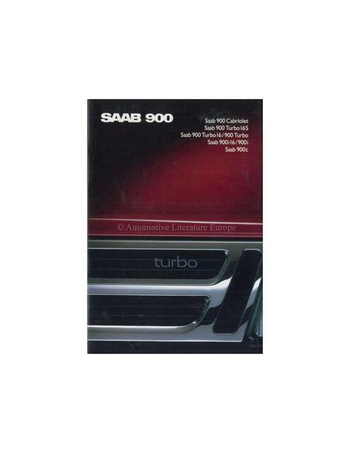 1989 SAAB 900 PROGRAMMA BROCHURE NEDERLANDS, Livres, Autos | Brochures & Magazines