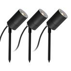 Tuinspots 3x LED Pin Tuinspot Zwart Tuinverlichting, Verzenden, Nieuw
