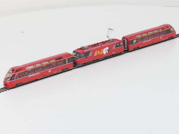 Schaal H0m Bemo 7259 100 Bernina panorama express ontwerp..., Hobby en Vrije tijd, Modeltreinen | H0, Gelijkstroom, Overige typen