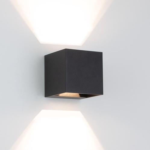 Spots opbouw Reach Up&Down Muurlamp Zwart kubus met LED, Huis en Inrichting, Lampen | Overige, Verzenden