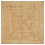 vidaXL Gebied Tapijt Beige 160 x 160 cm Jute, Verzenden, Nieuw
