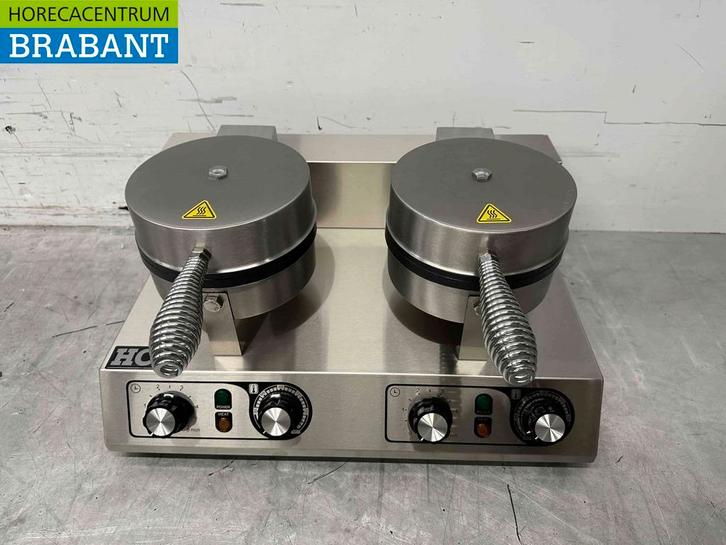 RVS Dubbele Wafelijzer hartjes met timer 230V Horeca, Zakelijke goederen, Horeca | Keukenapparatuur, Ophalen of Verzenden