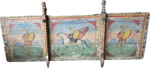Ancien Panneau De Charrette Sicilienne - Paneel - Hout, Antiquités & Art, Antiquités | Autres Antiquités
