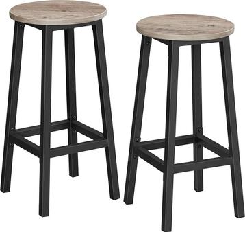 2x barkruk - hoge keukenkrukken - stalen frame - 65 cm beschikbaar voor biedingen