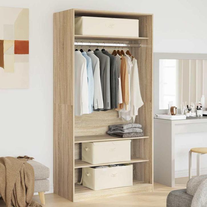 vidaXL Opbergboxen 2 st 50x30x25 cm stof crèmekleurig, Doe-het-zelf en Bouw, Kratten en Dozen, Nieuw, Verzenden