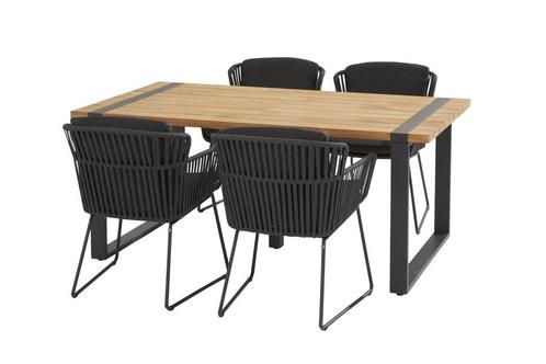 Taste by 4 Seasons Vitali tuinset antraciet met Alto tafel, Tuin en Terras, Tuinsets en Loungesets