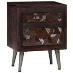 vidaXL Nachtkastje 40x30x50 cm massief gerecycled hout, Verzenden, Nieuw
