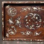 Dienblad - hardhout en parelmoer, Antiek en Kunst
