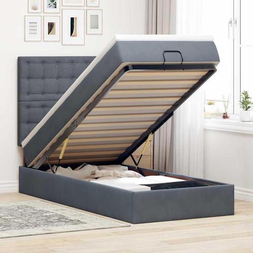 vidaXL Ottoman bed met matrassen 80x200cm fluweel, Huis en Inrichting, Slaapkamer | Bedden, Nieuw, Verzenden