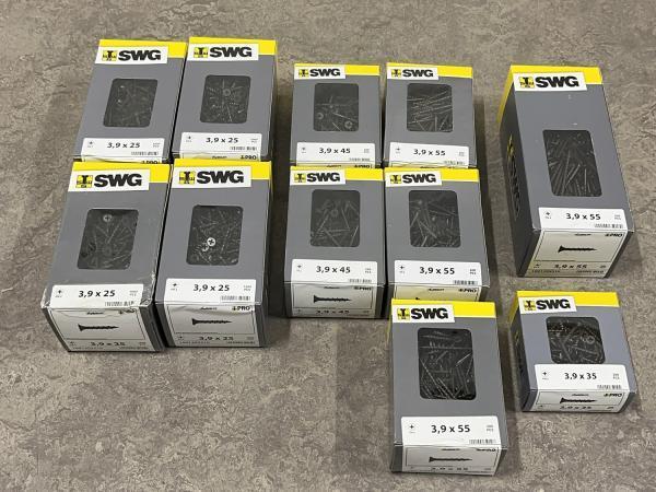 Veiling - SWG gipsplaatschroeven set 11-delig, Doe-het-zelf en Bouw, IJzerwaren en Bevestigingsmiddelen