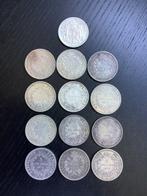 Frankrijk. 5 Francs 1870/1875 (13 zilveren munten)  (Zonder