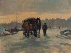 L.C. Maers (XX) - Boer en paard in de haven