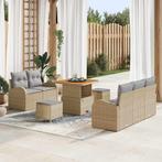 vidaXL Tuinbank Set 8 pcs Beige poly rattan, Tuin en Terras, Verzenden, Nieuw