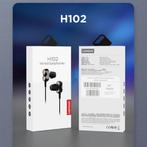 H102 Oordopjes met Microfoon en Controls - 3.5mm AUX Oortjes, Nieuw, Verzenden