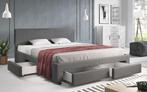 Tweepersoonsbed Suente - Grijs - 180x200 cm, Verzenden, Nieuw, 180 cm